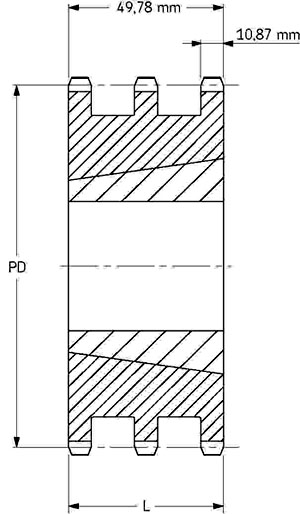Звездочка PHS 12B-3TB23